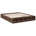 vidaXL Cadre de lit chêne marron 200x200 cm bois d'ingénierie