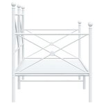 vidaXL Lit de repos sans matelas blanc 90x190 cm acier
