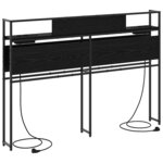 vidaXL Tête de lit de rangement Chêne noir 150 cm Bois d'ingénierie