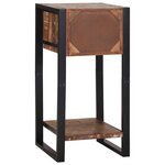 vidaXL Table d'appoint Multicolore 40 x 40 x 80 cm Bois Recyclé Solide