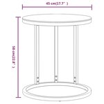 vidaXL Table d'appoint Doré et marbre noir 45 cm Verre trempé