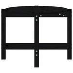vidaXL Table basse Noir 118x63x45 cm Bois massif de pin