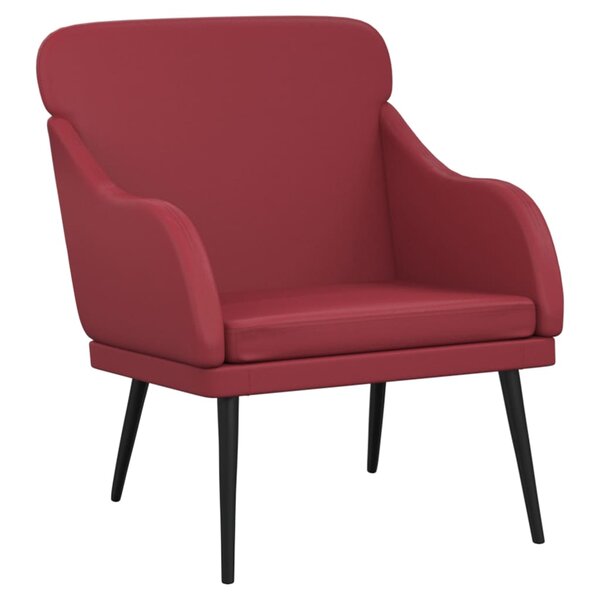 vidaXL Fauteuil Bordeaux 63x76x80 cm Similicuir