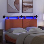 vidaXL Tête de lit suspendue Orange Tissu en velours côtelé