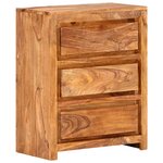 vidaXL Armoire à tiroirs 60x33x75 cm Bois d'acacia massif