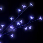 vidaXL Sapin de Noël 220 LED bleues Cerisier en fleurs 220 cm