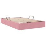 vidaXL Cadre de lit ottoman avec stockage Rose 120 x 200 cm Velours