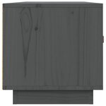 vidaXL Meuble TV Gris 80x34x35 cm Bois de pin massif