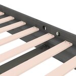vidaXL Cadre de lit Gris Bois massif 140x190 cm