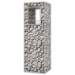 vidaXL Jardinière/Poteau de panier de gabion 2 Pièces Acier 50x50x160 cm