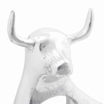 Sculpture de Taureau vidaXL Argent 22x9 5x34 cm Aluminium