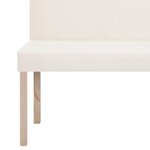 Banquette pouf tabouret meuble banc 139 cm crème synthétique 3002077