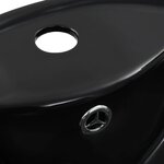 vidaXL Lavabo avec trop-plein 46 5 x 18 cm Céramique Noir