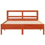 vidaXL Cadre de lit sans matelas cire marron 140x190cm bois pin massif