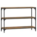 vidaXL Bibliothèque Chêne fumé 100x33x70 5 cm Bois d'ingénierie acier