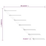 vidaXL Casier à vin mural pour 7 bouteilles 2 Pièces Doré Métal