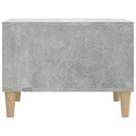 vidaXL Table basse Gris béton 60x50x36 5 cm Bois d'ingénierie