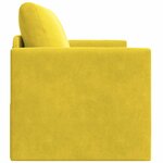 vidaXL Canapé-Lit 110cm Jaune tournesol Velours
