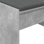vidaXL Banc d'entrée avec coussin Gris béton 103 x 38 x 40 cm