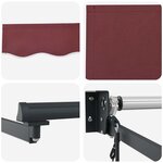 vidaXL Auvent rétractable électrique Rouge bordeaux 5 x 3 m