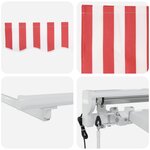 vidaXL Auvent rétractable électrique Rouge et Blanc 4 5 × 3 m