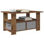 vidaXL Table basse Bois ancien 77 x 55 x 42 cm Bois d'ingénierie