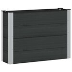 vidaXL Jardinière surélevée Noir 100 x 30 x 72 cm WPC et Aluminium