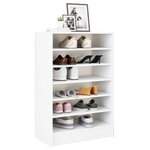 vidaXL Armoire à chaussures Blanc 60x35x92 cm Bois d’ingénierie