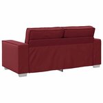 vidaXL Canapé Loveseat 180 cm avec coussin Bordeaux Cuir artificiel