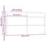vidaXL Tête de lit chêne marron 190 cm acier et bois d'ingénierie