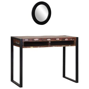 vidaXL Table de Toilette Multicolore Bois massif de récupération