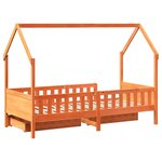 vidaXL Cadre de lit enfants avec tiroirs sans matelas 90x190 cm bois