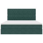 vidaXL Lit avec rangement et matelas Vert foncé 160 x 200 cm Velours