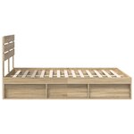 vidaXL Cadre de lit Chêne Sonoma 150 x 200 cm Pin massif