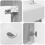 vidaXL Meuble de salle de bain avec robinet Sonoma gris