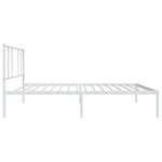vidaXL Cadre de lit métal avec tête de lit blanc 107x203 cm