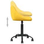 vidaXL Chaise de salle à manger Jaune moutarde Velours