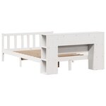 vidaXL Lit bibliothèque sans matelas blanc 120x200 cm bois pin massif