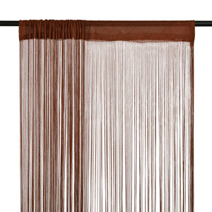vidaXL Rideau en fils 2 Pièces 140 x 250 cm Marron