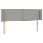 vidaXL Tête de lit avec oreilles Gris clair 147x16x78/88 cm Tissu