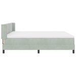 vidaXL Lit à ressorts avec matelas Gris clair 200 x 180 cm Polyester