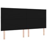 Tête de lit LED vidaXL - Design en blocs de diamant noir - 200 cm - Velours