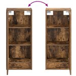 vidaXL Meuble de lavabo mural Chêne fumé 35 x 20 x 81 cm