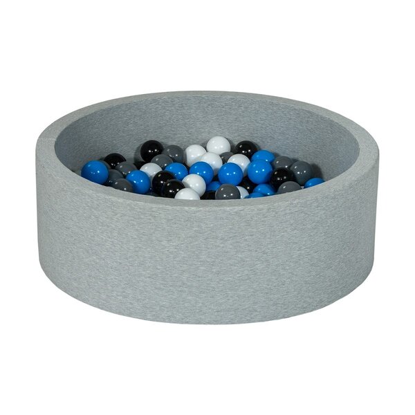 Piscine à balles Aire de jeu + 150 balles noir  blanc  bleu  gris