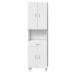 Colonne de salle de bain 4 portes - Blanc - 50 cm