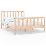 vidaXL Cadre de lit sans matelas 140x200 cm bois massif de pin