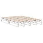 vidaXL Lit bibliothèque sans matelas blanc 140x190 cm bois massif