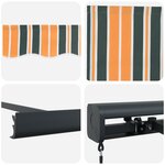 vidaXL Auvent Rétractable Vert et jaune 4 × 3 m Toile et Aluminium