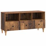 vidaXL Meuble TV 102 x 34 5 x 50 cm Bois ancien Bois d’ingénierie