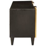 vidaXL Meuble TV Noir et or 105 x 33 x 46 cm Bois d'ingénierie
